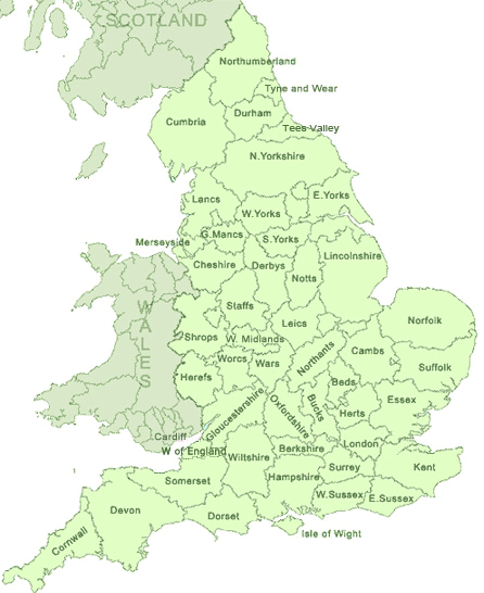 Counties map