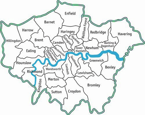 London Borough map